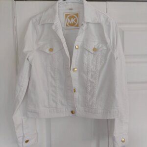 NEW Michael Kors White Jean Jacket
